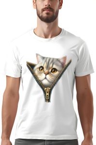Tricou barbat - Zipping Cat v9