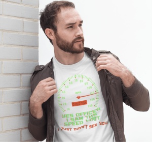 Tricou barbati haios personalizat - SpeedLimit - din bumbac - Cadou