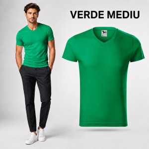 Tricou Bărbați Malfini 146 cu Guler în V, Premium, 100% Bumbac, Slim Fit, 180 g/m², S 3XL, 14 Culori - Img 22