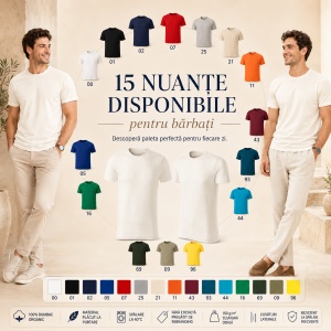 Tricou Bărbați Malfini Native GOTS 173, 100% Bumbac Organic, 150 g/m², Guler Rotund, Label Free, Mărimi S 3XL, 15 Culori - Img 10