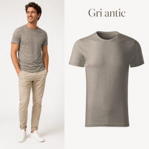 Tricou Bărbați Malfini Origin GOTS 171, 100% Bumbac Organic, 160 g/m², Guler Rotund, Label Free, Mărimi S 3XL, 15 Culori - Img 14