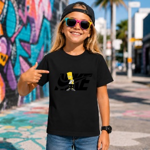 Tricou Bart Simpson Street Style Logo Alb Negru Urban Streetwear, din bumbac 100%, tricou negru, Copii | Dama | Barbat - Img 7