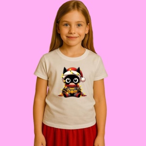 Tricou Batman Christmas Chibi Cu Cana Rosie, din bumbac 100%, tricou alb, Copii | Dama | Barbat - Img 2