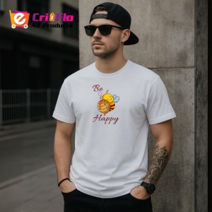 Tricou Be Happy Albina Vesela Ilustratie, din bumbac 100% , tricou alb pentru Copii | Dama | Barbat - Img 9