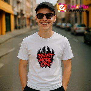 Tricou Beast Mode On Text Rosu Intens, Copii | Dama | Barbat - Img 7