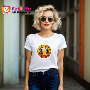 Tricou Best Beer Badge, din bumbac 100%, tricou alb, Dama | Barbat - Img 6