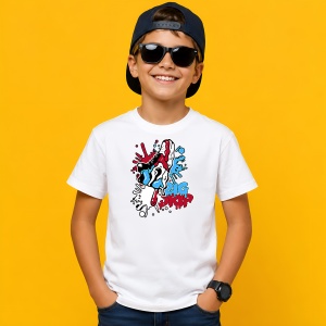 Tricou Big Drip Sneaker Splash Blue Red Urban Graffiti Design, din bumbac 100% Copii | Dama | Barbat - Img 2