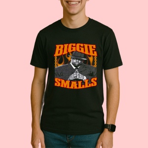 Tricou Biggie Smalls - Orange Font, muzica Rock (Heavy Metal), Dama | Barbat | Copii, Culoare Negru