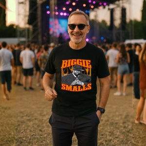 Tricou Biggie Smalls - Orange Font, muzica Rock (Heavy Metal), Dama | Barbat | Copii, Culoare Negru - Img 9