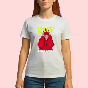 Tricou Billie Eilish - Red Hoodie, muzica Hip-Hop / Funk, Dama | Barbat | Copii