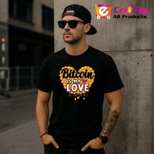 Tricou Bitcoin is my love language, bitcoin este limbajul meu al iubirii, Copii | Dama | Barbat , tricou negru - Img 11