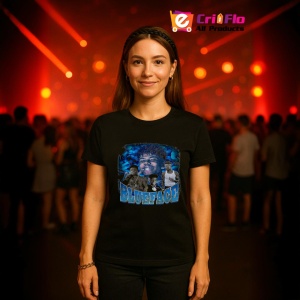 Tricou Blueface - White Duo, muzica Pop / R&B / Reggae, Dama | Barbat | Copii, Culoare Negru - Img 12