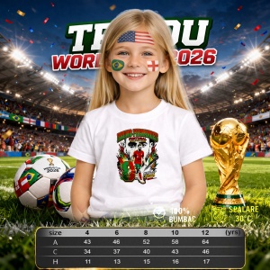 Tricou Bruno Fernandes Portugal World Cup Fifa 2026, din bumbac 100%, tricou alb, Copii | Dama | Barbat - Img 4