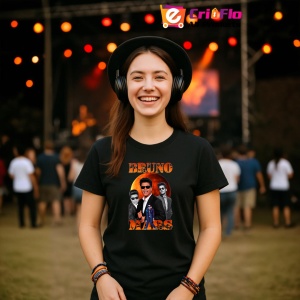Tricou Bruno Mars - Collage, muzica Rock / Pop Rock, Dama | Barbat | Copii, Culoare Negru - Img 5