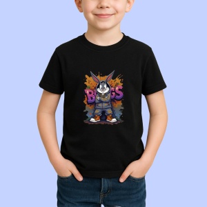 Tricou Bugs Bunny – Break Limits Style Copii | Dama | Barbat, negru - Img 2