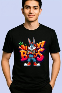 Tricou Bugs Bunny – Break Limits Style Copii | Dama | Barbat, negru - Img 4