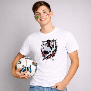 Tricou Bukayo Saka England World Cup Fifa 2026 V2, din bumbac 100%, tricou alb, Copii | Dama | Barbat - Img 2