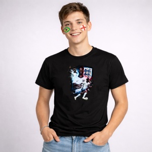Tricou Bukayo Saka England World Cup Fifa 2026 V3, din bumbac 100%, tricou negru, Copii | Dama | Barbat - Img 3