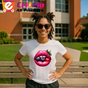 Tricou Buze femeie afine si cirese, Lip gloss, Copii | Dama - Img 6