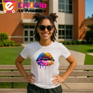 Tricou Buze femeie capsuni si portocala, Lip gloss, Copii | Dama - Img 17