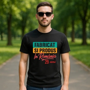 Tricou Cadou Aniversare Bărbat - Model Fabricat si Produs în România XX ani - Img 13