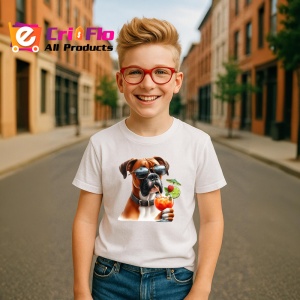 Tricou caine boxer ochelari negri cocktail cu lime, Copii | Dama | Barbat - Img 7