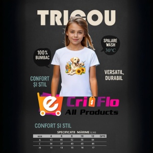 Tricou caine labrador cos picnic floarea soarelui vara, Copii | Dama | Barbat - Img 9