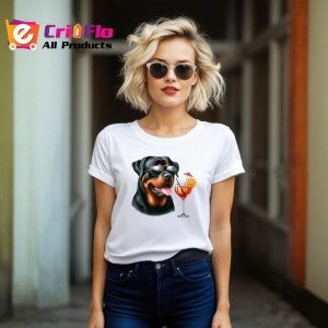Tricou caine rottweiler vara ochelari cocktail portocala, Copii | Dama | Barbat - Img 11