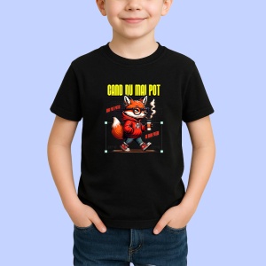 Tricou Cand nu mai pot Negru, Copii | Dama | Barbat