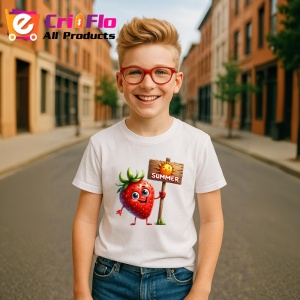Tricou Capsuna amuzanta de vara summer, Fructe, Copii | Dama - Img 5