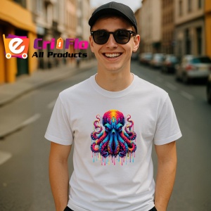 Tricou Caracatita colorata graffiti adancuri fantastice Copii | Dama | Barbat - Img 6