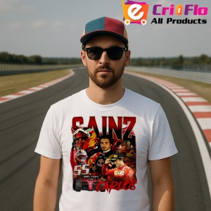 Tricou Carlos Sainz Colaj Masina Ferrari Formula 1, Copii | Dama | Barbat - Img 5