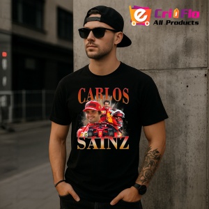 Tricou Carlos Sainz Colaj Rosu Portocaliu Formula 1, Copii | Dama | Barbat - Img 9