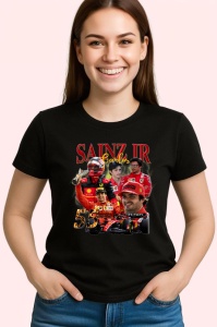 Tricou Carlos Sainz Jr Colaj Masina Echipa Ferrari Formula 1, Copii | Dama | Barbat - Img 3