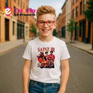 Tricou Carlos Sainz Jr Colaj Masina Echipa Ferrari Formula 1, Copii | Dama | Barbat