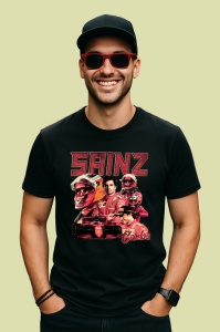 Tricou Carlos Sainz Poster Desen Formula 1 Masina Rosie, Copii | Dama | Barbat - Img 4