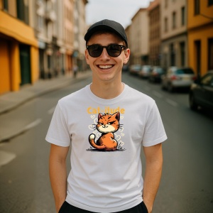 Tricou Cat-itude accepta situatia omule - Copii | Dama | Barbat - Img 5