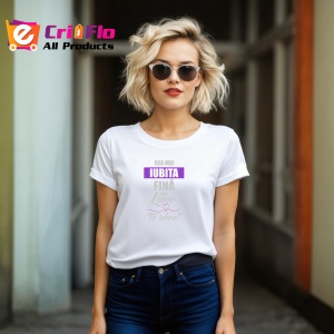 Tricou Cea Mai Iubita Fina Mesaj, din bumbac 100%, tricou alb, Dama | Barbat