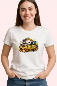 Tricou Cel Mai Bun Constructor Unelte Galben V2, din bumbac 100% , tricou alb pentru Dama | Barbat - Img 2