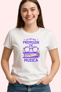 Tricou Cel mai bun profesor de muzica, Copii | Dama | Barbat - Img 3