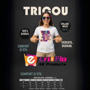 Tricou Chip psihedelic colorat cu flori si cercuri Copii | Dama | Barbat - Img 9