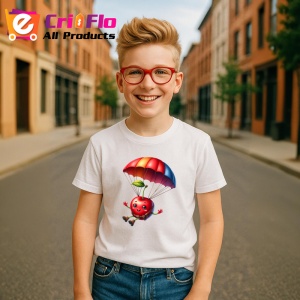 Tricou Cireasa de vara amuzanta cu parasuta, Fructe, Copii | Dama - Img 5