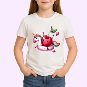 Tricou Cireasa de vara amuzanta pe poney, Fructe, Copii | Dama