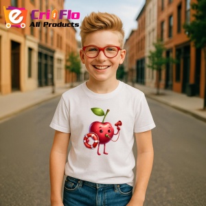 Tricou Cireasa de vara amuzanta salvamar, Fructe, Copii | Dama - Img 5