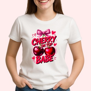Tricou Cireasa in varf, baby, Fructe, Copii | Dama - Img 2