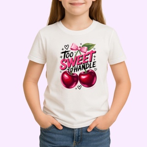 Tricou Cireasa Prea dulce sa fii manevrata, Fructe, Copii | Dama