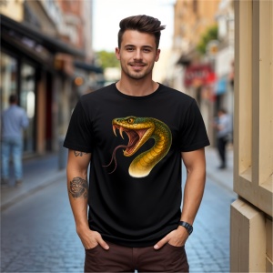 Tricou Cobra Ataca Negru, Copii | Dama | Barbat - Img 7