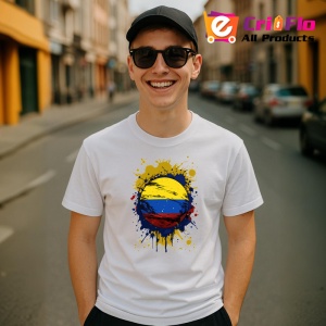 Tricou Colombia Steag Splash Art, Copii | Dama | Barbat - Img 6