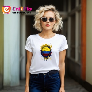 Tricou Colombia Steag Splash Art, Copii | Dama | Barbat - Img 12