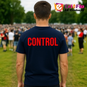 Tricou CONTROL, Personalizat | Unisex Dama si Barbat, Albastru Inchis - Img 4